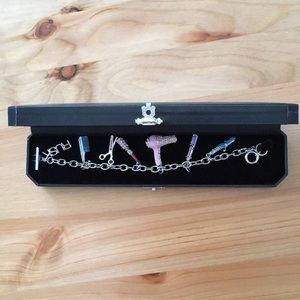 Hair stylist charm bracelet